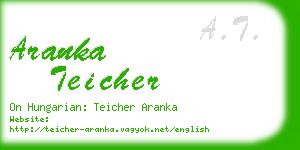 aranka teicher business card